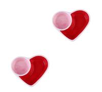 SUPVOX 2pcs Pet Bowl for Animals Dual Purpose Feeding Dish for Hamsters Cats Pets Cute Carrot Design Easy to Clean for Food Water