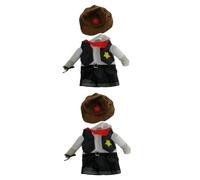 SUPVOX 2pcs Pet Cosplay Costume for Dogs and Cats Funny Outfit Hat Soft and Comfortable Apparel for Parties and Events