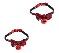 SUPVOX 2pcs Pet Creative Christmas Dog Collar Bell Soft Cat Collar for Dogs and Cats Festive Holiday Design Fits Neck for Pets and Holiday Photos