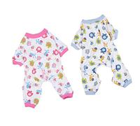 SUPVOX 2pcs Pet Pajamas for Dogs Cozy Warm Sleepwear for Puppies Adorable Horse Print for Walking Sleeping and Special Occasions