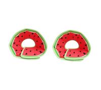 SUPVOX 2pcs Pet Recovery Collar for Dogs and Cats Bite Neck Circle Fruit Pattern Design for for Recovery s Watermelon