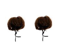SUPVOX 2pcs Pet Wig Decor for Dogs and Cats Funny Hairpiece Accessory for Parties and Festivals Lightweight and Easy to Wear Stylish Brown Wig for Pet Grooming and Photography
