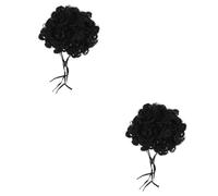 SUPVOX 2pcs Pet Wig for Dogs and Cats Funny Cosplay Headdress for Pets Creative Costume Accessory for Parties and Dress-up Black Curly Hair Design