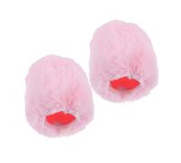 SUPVOX 2pcs Pink Windproof Microphone Covers Made of Artificial Wool Compatible with Sennheiser Mk4 and Mk8, Close Fit Mic Windproof Covers for News Interviews and Conference Rooms
