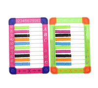 SUPVOX 2pcs Plastic Abacus Educational Counting with Beads Numbers Letters Math Learning Tool for Early Childhood Kindergarten Primary School Random Color