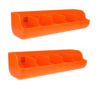 SUPVOX 2pcs Plastic Pig Feeding Trough with Compartments Wear Resistant Pig Feeding Manger Easy to Install and Clean Suitable for Domestic and Commercial Livestock Farms