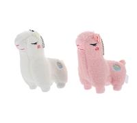 SUPVOX 2Pcs Plush Alpaca Keychain Pendant Kawaii Stuffed Animal Keyring for Boys and Girls and Adults Cute Bag Hanging Decoration