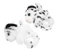 SUPVOX 2pcs Plush Animal Slap Bracelets Soft Patting Hand Bands for Jungle Theme Party Favors Birthday Halloween Christmas Easter Lightweight Wristbands