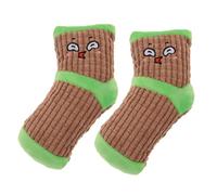 SUPVOX 2pcs Plush Squeaky Dog Toy Sock Shaped for Dogs Puppy Teething Toys Interactive Pet Cute Expression