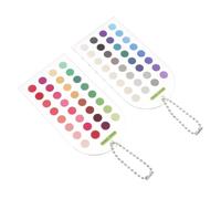 SUPVOX 2pcs Portable Acrylic Color Analysis Template Cards with Beaded Chain for Efficient Fashion Consultation and Daily Beauty Reference Spring Season Palette Guide for Clothing