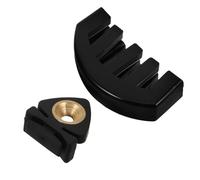 SUPVOX 2pcs Portable Black Rubber Violin Practice Mute Small Silent Muffler for Acoustic Violin Fit Easy Installation Music Instrument Parts for Student Performance