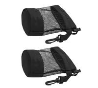 SUPVOX 2pcs Portable Drawstring Mesh Golf Ball Bag Pouch for Hanging Storage and Ventilated Carrying Lightweight Nylon Net Bags for Quick Golf Accessories Organization