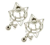 SUPVOX 2pcs Portable Mic Stand Shock Mount Microphone Clip for Recording Podcast Studio Desk Mount