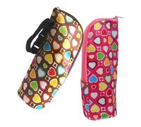 SUPVOX 2pcs Portable Milk Bottle Insulation Bags Durable Nursing Bags for Bottles Keeps Milk Warm for Hours for Travel and Stroller Attachment Heart