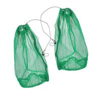 SUPVOX 2Pcs Portable Nylon Fish Storage Nets Quick Drying Fishing Bags Drawstring Mesh for Outdoor Angling Foldable Fish Catching Nets