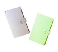 SUPVOX 2pcs Portable Paper Money Album with 200-pocket Currency Display Case and Small Banknote Protective Bags, Commemorative Banknote Holder in Green and Purple for Collectors