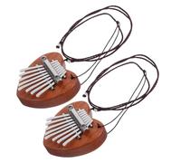 SUPVOX 2pcs Portable Tone Thumb Piano for Beginners Heart Shaped Pendant Design Musical for Parties and Outdoor Adventures