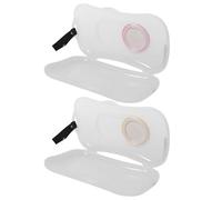 SUPVOX 2pcs Portable Wipes Box with Silicone Button Dispenser, Hanging Wet Tissue Holder for Stroller and Crib, Red Yellow Wet Tissue Storage Cases for Outdoor Use