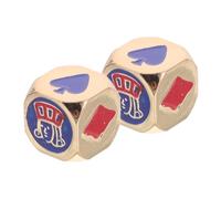 SUPVOX 2PCS Portable Zinc Alloy Heart Dice Adorable Gaming Dice for Family Board Games and Educational Activities Glossy Finish and Fun Design for Creative Inspiration