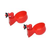 SUPVOX 2pcs Poultry Water Bowl Plastic Automatic Dispenser Compact for Chickens Hens Quails Easy Clean Drinking Container Tool