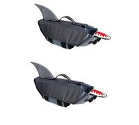 SUPVOX 2pcs Puppy Swim Vest Reflective Dog Swimming Suit for Pool Outdoor Training Grey Xl
