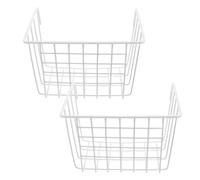 SUPVOX 2pcs Rabbit Hay Rack Metal Frame Feeder for Guinea Pigs Chinchillas Bunny Small Animals Wall Mounted Hay Holder Space Saving White