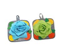 SUPVOX 2pcs Rabbit Snuffle Mat Guinea Pig Boredom Breaker Pet Bedding Mat Washable Pet Accessory Small Animal Foraging Toy