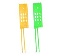 SUPVOX 2PCS Racing Pigeon Foot Ring Storage Rack Hanging Foot Ring Holder with Four Pole Structure Capacity Organizer Safe and Practical Accessory for Pigeon Supplies Yellow Green