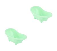 SUPVOX 2pcs Rat Hamster Bath Basin Mini Pet Bathtub Plastic Perfect Size Easy to Use and