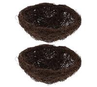 SUPVOX 2Pcs Rattan Bird Nest 25Cm for Small Birds Parrot Sleeping Nest Bed Craft Supplies for Garden Patio Easter and Christmas Decor