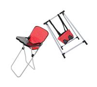 SUPVOX 2pcs Realistic Doll Play Set with Red High Chair and Swing Dollhouse Accessories for Pretend House Compatible with Various Dolls Enhances Engagement and Imaginative Play