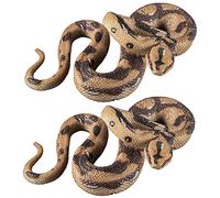 SUPVOX 2Pcs Realistic Fake Snakes Scary Halloween Prank for Garden Decoration and Bird Scaring Simulation Snakes for Fun and Surprises