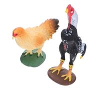 SUPVOX 2pcs Realistic Farm Animal Models Rooster and Hen Figurines Miniature Poultry for Educational Play and Family Fun Indoors Outdoors