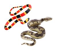 SUPVOX 2Pcs Realistic Prank Snake Models Creepy Snakes for Halloween Party Decoration Educational Fake Made of Premium Abs Material for April Fools Day and Stage Performances