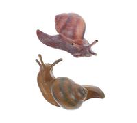 SUPVOX 2pcs Realistic Snail Figurine Plastic Animal Models Educational Simulation for Garden Balcony Decor Cognitive Development Collectible