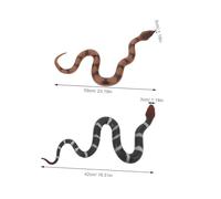 SUPVOX 2pcs Realistic Soft Tpr Snake for Pranks and Halloween Decoration Lifelike Cobra and Models to Scare Birds Squirrels and Animal Figures for Indoor Outdoor Use
