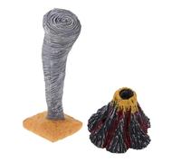 SUPVOX 2Pcs Realistic Volcano Eruption and Tornado Model for Natural Disaster Science Education Interactive Teaching Tool for Home Classroom and Family Learning