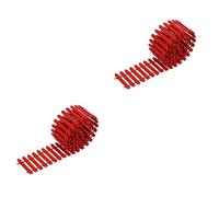 SUPVOX 2pcs Red Mini Wood Fence for Fairy Gardens Micro Plant Pots Bonsai DIY Flexible Decorative Picket Fence for Courtyard Christmas Tree Home Ornament