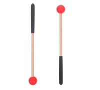 SUPVOX 2pcs Red Rubber Head Mallets with Wood Handles, 9.5" Non-slip Grip Percussion Sticks for Glockenspiel, Tongue Drum, Marimba, Xylophone and Bell Music Instruments