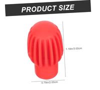 SUPVOX 2pcs Red Silicone Drumstick Covers Mute Protective Caps for Drum Set Practice Elastic Drum Stick Sleeves for Quiet Drumming and Noise Reduction