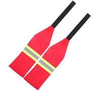 SUPVOX 2Pcs Reflective Kayak Safety Flags Lightweight Red Warning Flags for Canoes Trucks Boats Easy to Attach Towing Accessories for Outdoor Adventures