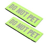 SUPVOX 2Pcs Reflective Service Dog Patches Adhesive Back Stickers for Harness Vests Interchangeable Do Not Pet Safety Patch for Enhanced Night Visibility