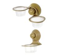 SUPVOX 2pcs Reptile Feeder Suction Cup Turtle Tank Food Bowl Lizard Toys Nonporous Feeding Bowl Pet Feeding Tool