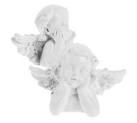 SUPVOX 2pcs Resin Angel Figurines Adorable White Cherub Statues for Home Decoration Wedding Angel Ornaments Resin Craft for Birthday Anniversary and Gift Use