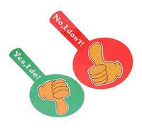 SUPVOX 2pcs Reusable Classroom Voting Paddles Double Sided Plastic Thumbs up Thumbs down Lightweight Waterproof Paddles for Teacher and Student Participation in Classroom Teaching