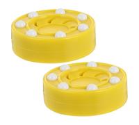 SUPVOX 2Pcs Reusable Ice Hockey Pucks High-strength Material Lightweight Training Pucks for Accurate Shots and Quick Passing Hockey Game Practice