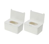 SUPVOX 2pcs Reusable Refillable Wipe Holder Wipes Container for Bathroom Nursery Travel Wet Tissue Box Sealed Dispenser