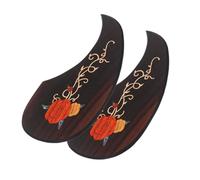 SUPVOX 2pcs Rosewood Guitar Pickguard Plate, Self-adhesive Anti-scratch Guard for Acoustic Electric Guitars, Smooth Surface, Decorative Protection