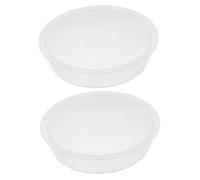 SUPVOX 2Pcs Round Birdbath Water Dish Replacement Bowls for Outdoor Bird Feeders Compact and Easy to Clean Bird Water Bowls Feeding Station Accessories for Backyard Wildlife Conservation