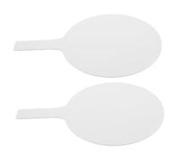 SUPVOX 2Pcs Round Dry Erase Answer Paddles Handheld Double Sided Acrylic Whiteboards for Classroom Teaching Office Meetings Family Parties Reusable Writable Boards for Interactive
